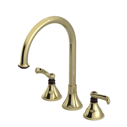 Rubinet Widespread Kitchen Set Gold