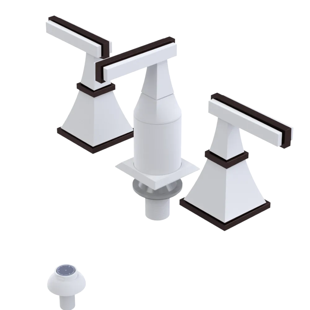 Rubinet Bidet Fitting with Spray, Diverter, and Vacum Breaker (Less Drain) Matt White