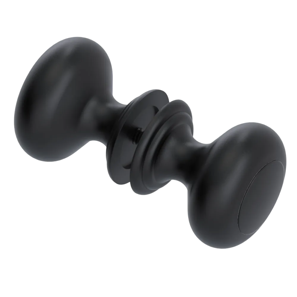 Rubinet Shower Door Knob (set) Matt Black