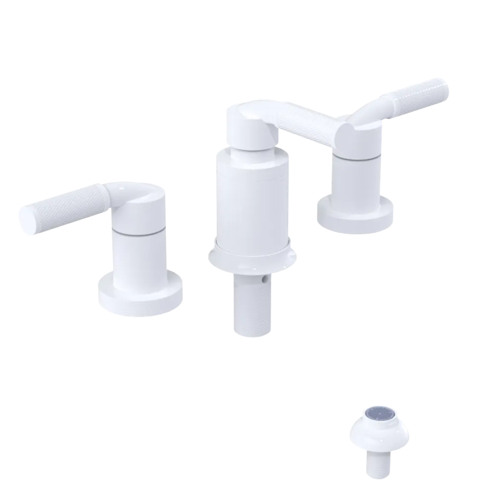 Rubinet Bidet Fitting with Spray, Diverter, and Vacum Breaker (Less Drain) White