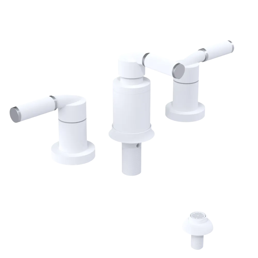 Rubinet Bidet Fitting with Spray, Diverter, and Vacuum Breaker (less drain) Matt White