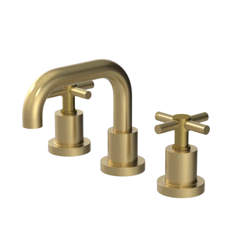 Rubinet Widespread Lav. Set. (less drain) Satin Brass