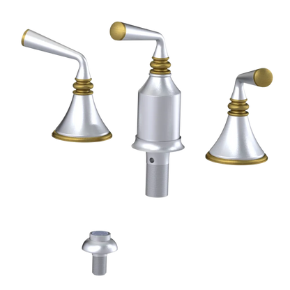 Rubinet Bidet Fitting with Spray, Diverter, and Vacum Breaker (Less Drain) Satin Chrome