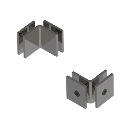 Rubinet 90 Glass to Glass Open Face Polished Nickel