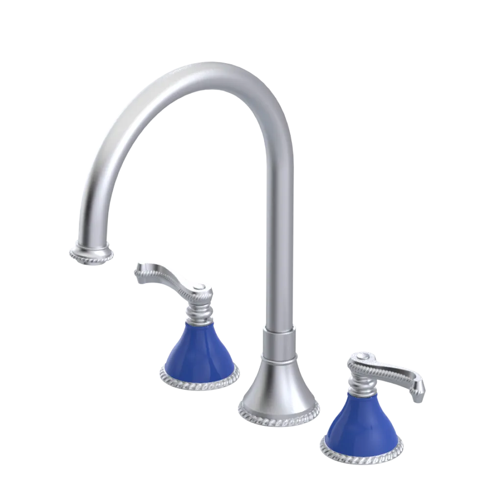 Rubinet Widespread Kitchen Set Satin Chrome