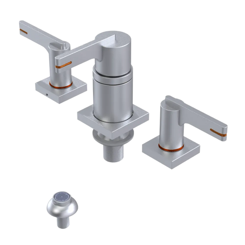Rubinet Bidet Fitting with Spray, Diverter, and Vacum Breaker (Less Drain) Satin Chrome