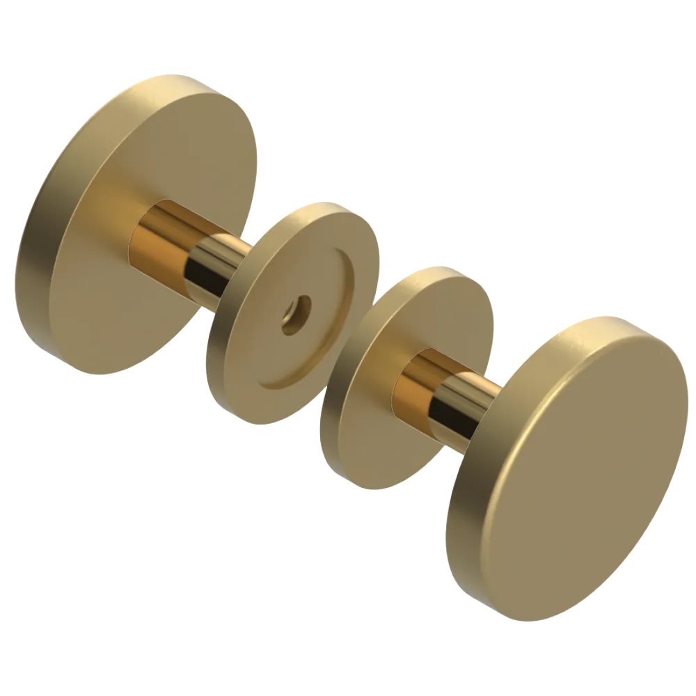 Rubinet Shower Door Knob (set) Satin Brass