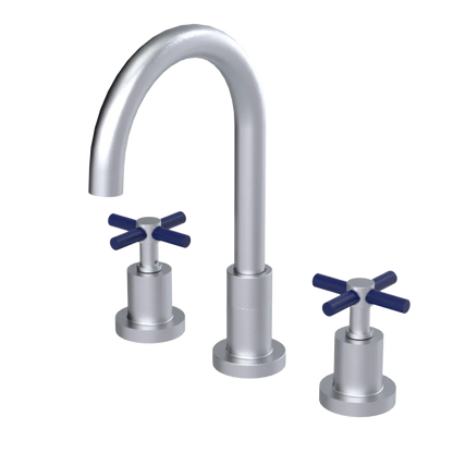 Rubinet Widespread Kitchen Set with LaSalle Spout Satin Chrome