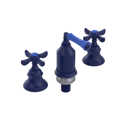 Rubinet Bidet Fitting with Spray, Diverter, and Vacum Breaker (Less Drain) Midnight Blue