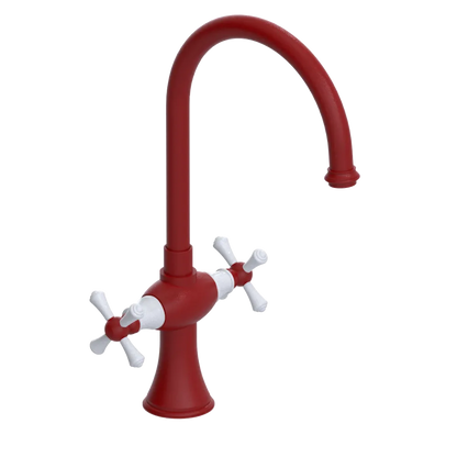 Rubinet Two Handle Single Hole Kitchen Set Maroon