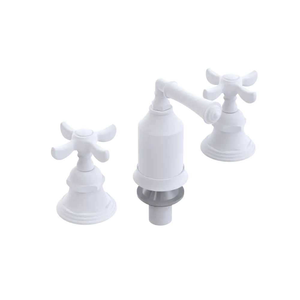 Rubinet Bidet Fitting with Spray, Diverter, and Vacum Breaker (Less Drain) Matt White