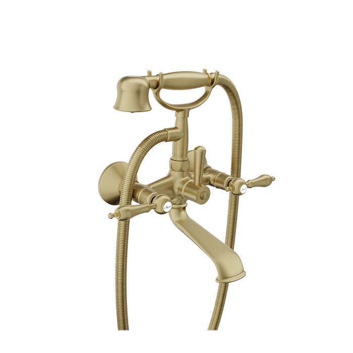 Baril Wall-mounted tub faucet with hand shower