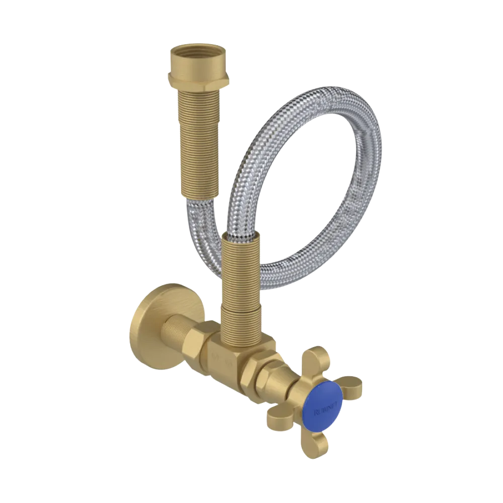 Rubinet Exposed Supply Kit (classic) x2 Satin Brass