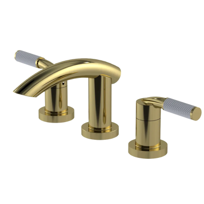 Rubinet Widespread Lav. Set. (less drain) Natural Brass