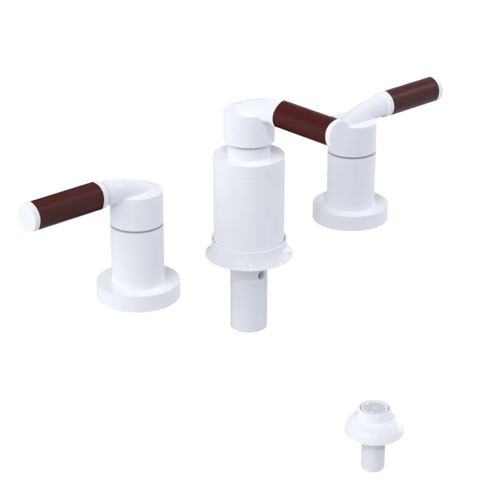 Rubinet Bidet Fitting with Spray, Diverter, and Vacuum Breaker (less drain) White