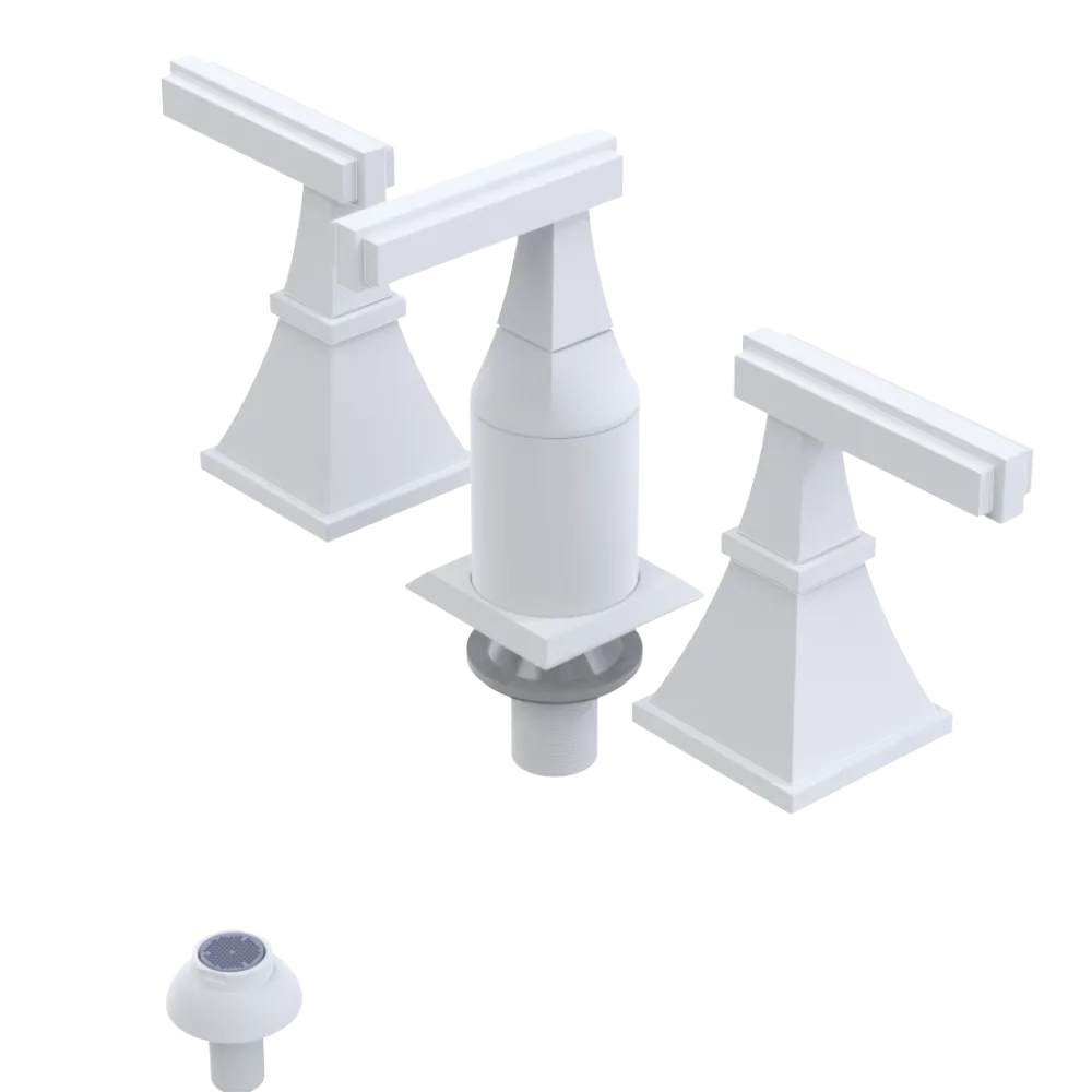 Rubinet Bidet Fitting with Spray, Diverter, and Vacum Breaker (Less Drain) Matt White