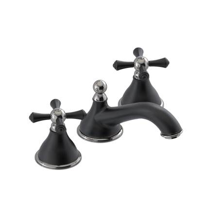 Rubinet Widespread Lav. Set. (less drain) Matt Black