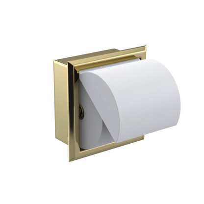 Rubinet RECESSED TOILET PAPER HOLDER Bright Brass