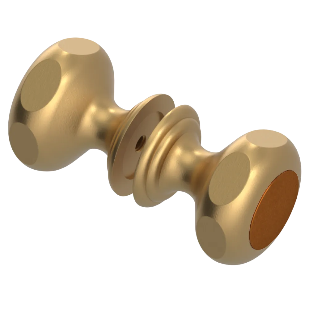 Rubinet Shower Door Knob (set) Satin Gold