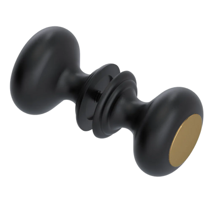 Rubinet Shower Door Knob (set) Matt Black