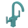Rubinet Single Hole Dual Handle Lav. Set. (less drain) Aqua