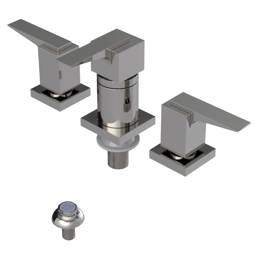 Rubinet Bidet Fitting with Spray, Diverter, and Vacuum Breaker (less drain) Polished Nickel