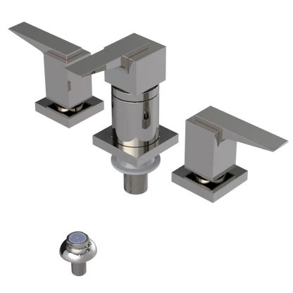 Rubinet Bidet Fitting with Spray, Diverter, and Vacuum Breaker (less drain) Polished Nickel