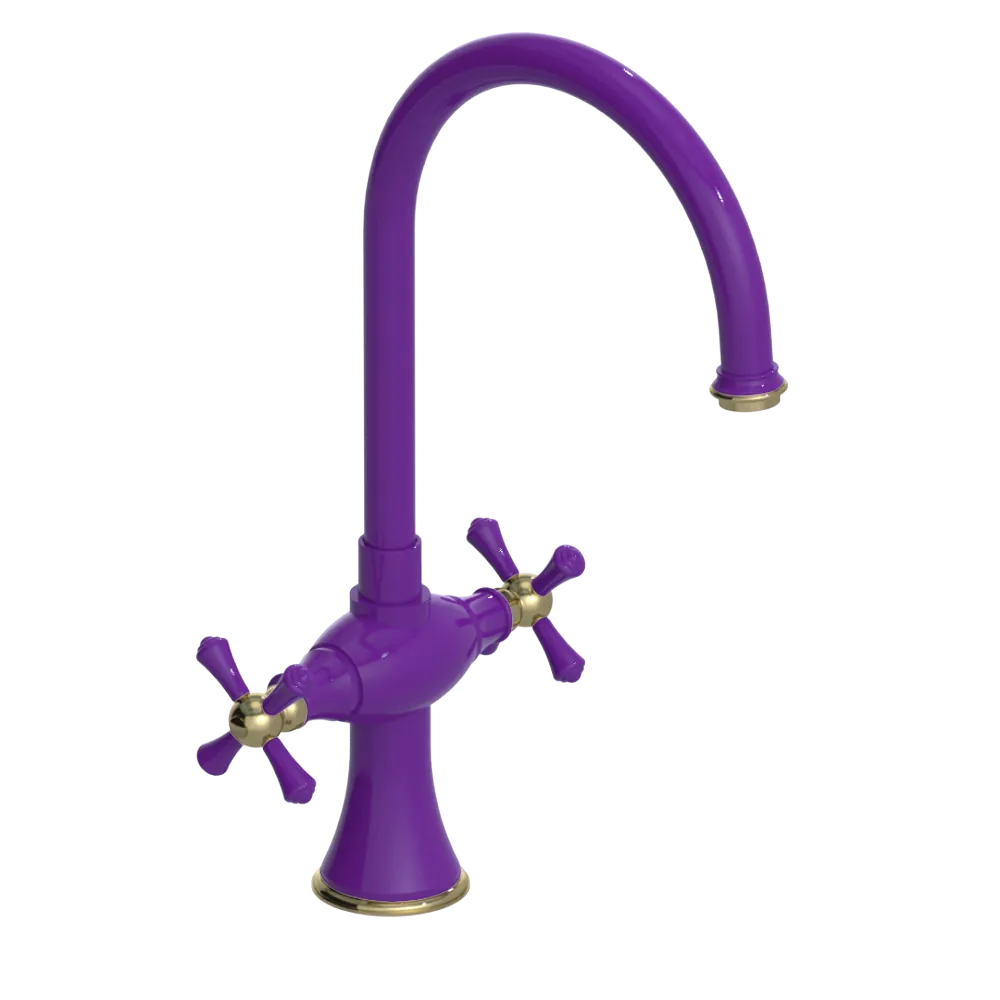 Rubinet Two Handle Single Hole Kitchen Set Purple Haze