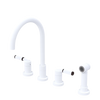 Rubinet Widespread Kitchen Set with Hand Spray Matt White