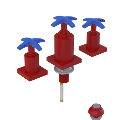 Rubinet Bidet Fitting with Spray, Diverter, and Vacuum Breaker (less drain) Maroon