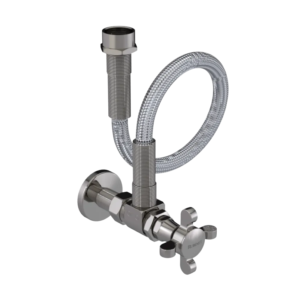 Rubinet Exposed Supply Kit (classic) x2 Polished Nickel