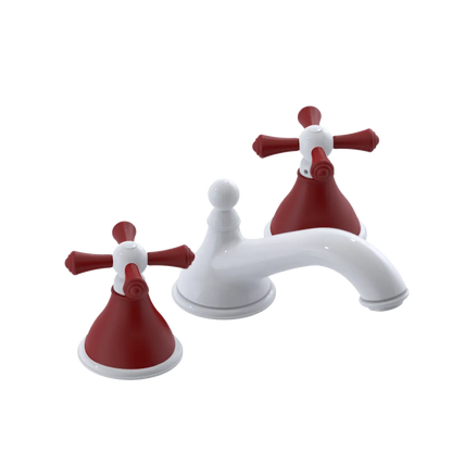 Rubinet Widespread Lav. Set. (less drain) White