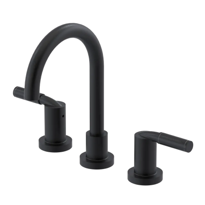 Rubinet Widespread Lav set (less drain) Matt Black