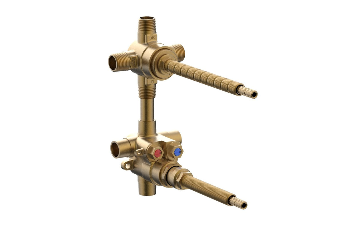 1/2" Thermostatic Valve with 3 Way SHARED Diverter 1-133