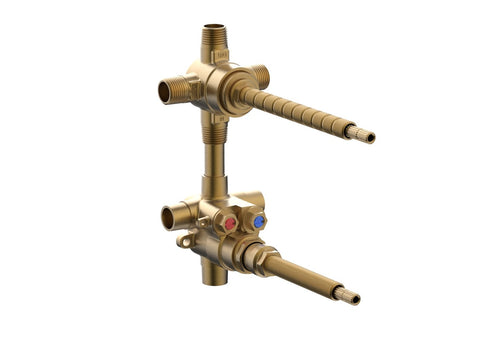 1/2" Thermostatic Valve with 3 Way SHARED Diverter 1-133