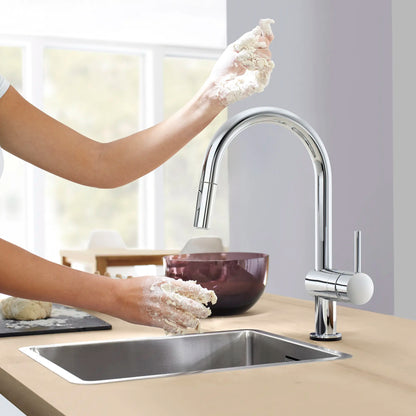 Grohe Single-Handle Pull Down Kitchen Faucet Dual Spray 1.75 GPM with Touch Technology