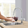 Grohe Minta Single-Handle Pull Down Kitchen Faucet Dual Spray 1.75 Gpm - Golzar Home
