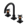 Rubinet Widespread Lav. Set. (less drain) Matt Black