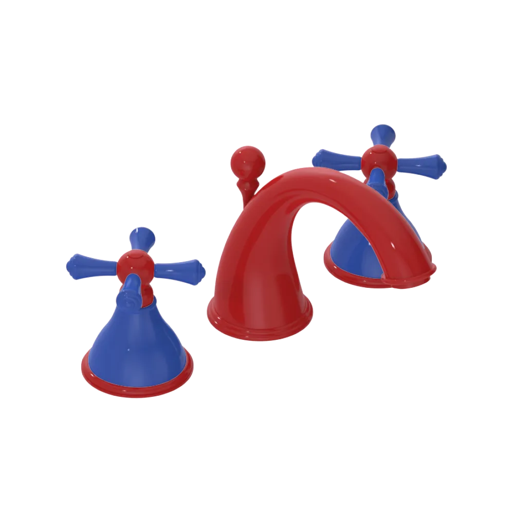 Rubinet Widespread Lav. Set. (less drain) Red