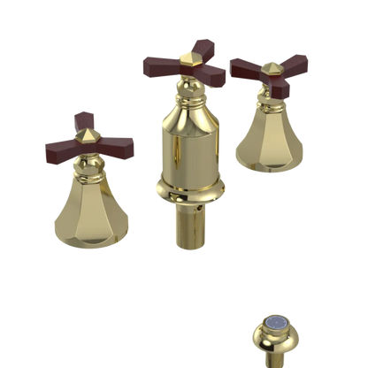 Rubinet Bidet Fitting with Spray, Diverter, and Vacum Breaker (Less Drain) Gold