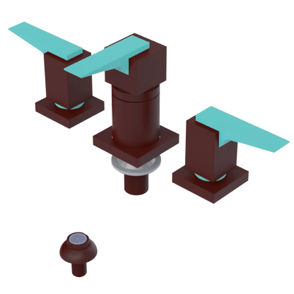 Rubinet Bidet Fitting with Spray, Diverter, and Vacuum Breaker (less drain) Bordeaux