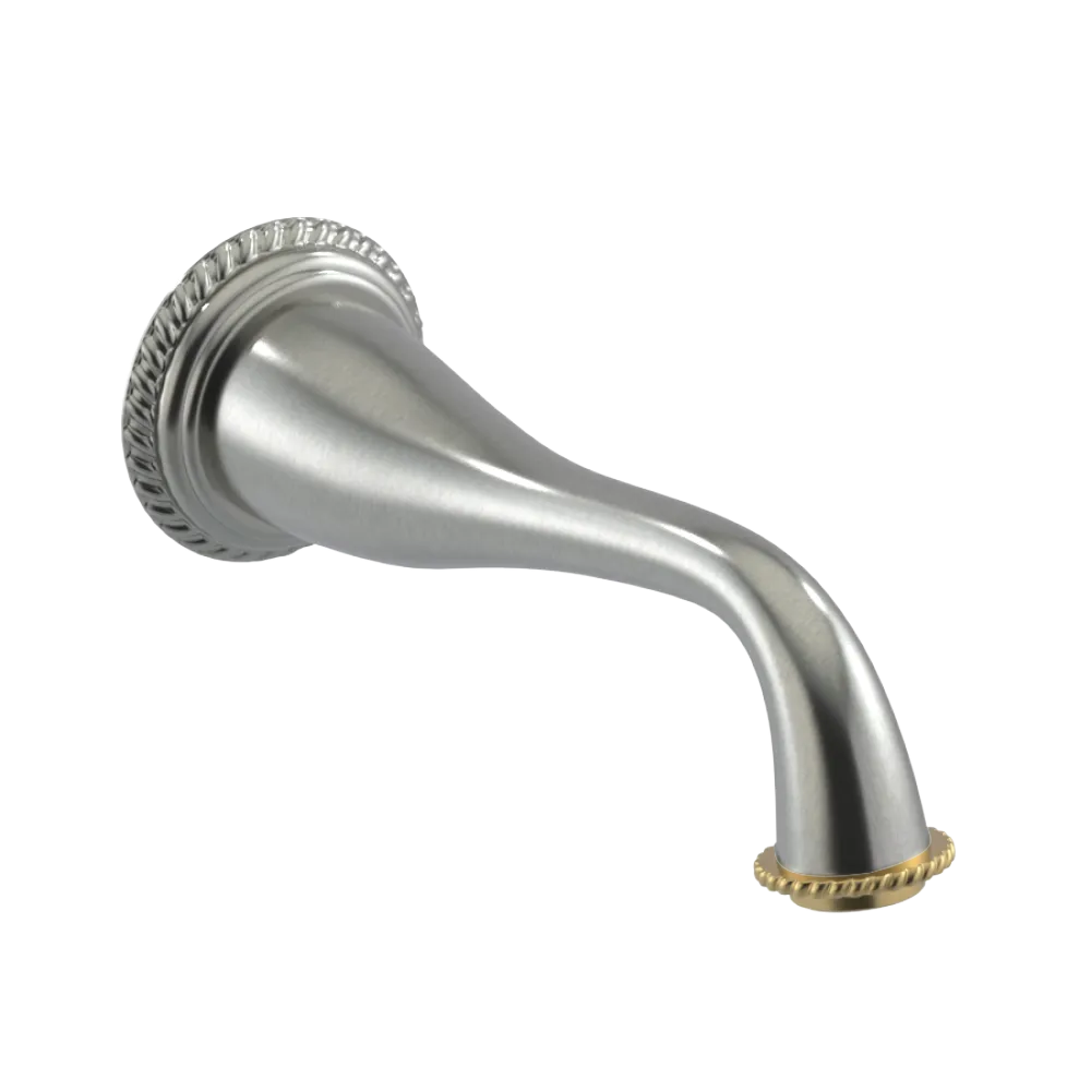 Rubinet Tub Filler Spout Wall Mount Satin Nickel