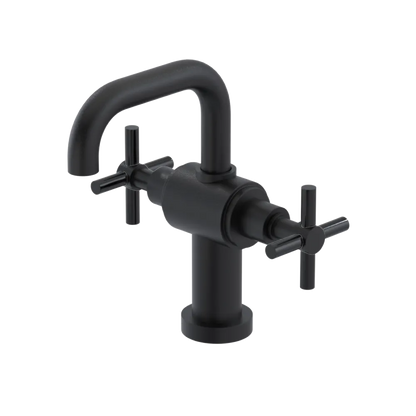 Rubinet Single Hole Dual Handle Lav. Set. (less drain) Matt Black