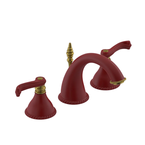 Rubinet Widespread Lav. Set. (less drain) Maroon