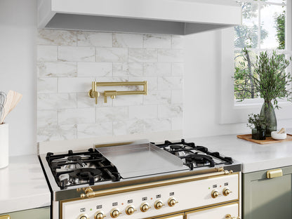 Baril Single-hole wall-mounted pot filler with two handles