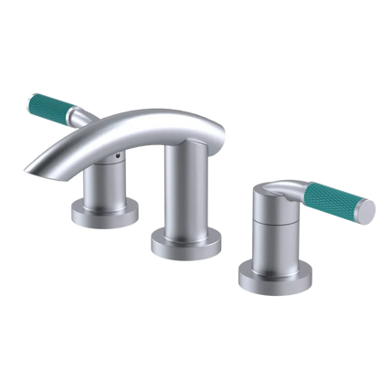Rubinet Widespread Lav. Set. (less drain) Satin Chrome
