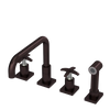 Rubinet Widespread Kitchen Set with Genesis Spout with Hand Spray Oil Rubbed Bronze