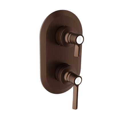 Baril Complete thermostatic pressure balanced shower control valve with 1-way diverter