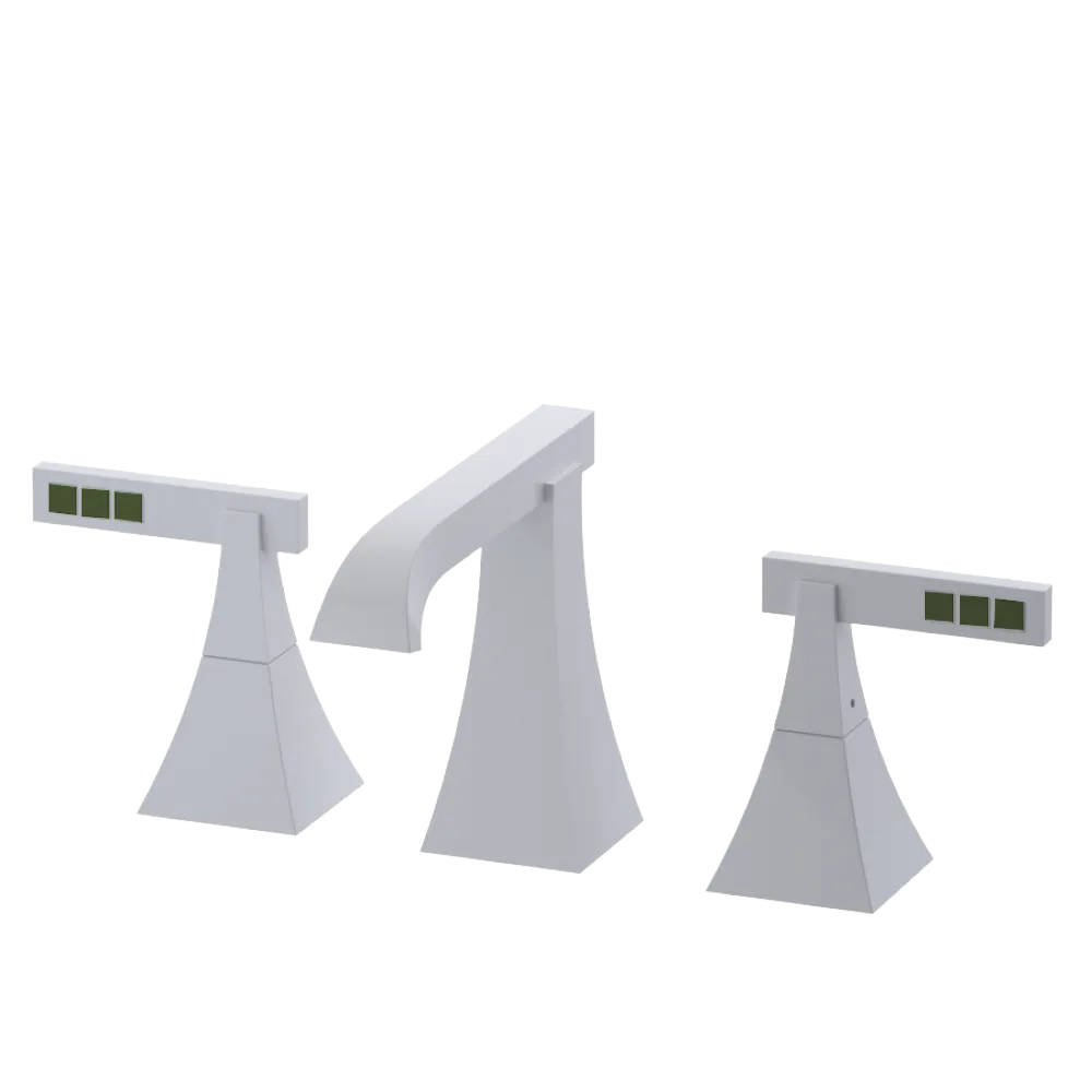 Rubinet Widespread Lav. Set. (less drain) White