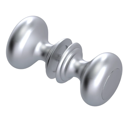 Rubinet Shower Door Knob (set) Satin Chrome